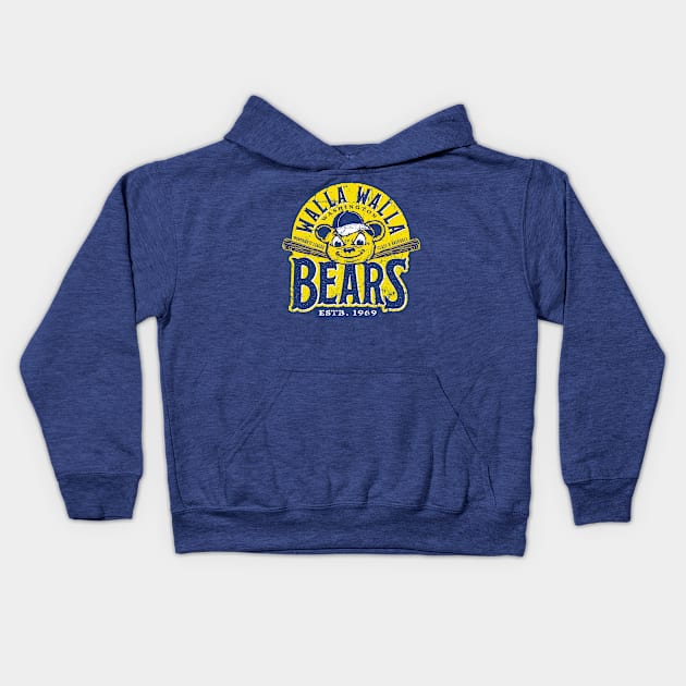 Walla Walla Bears Baseball Kids Hoodie by MindsparkCreative